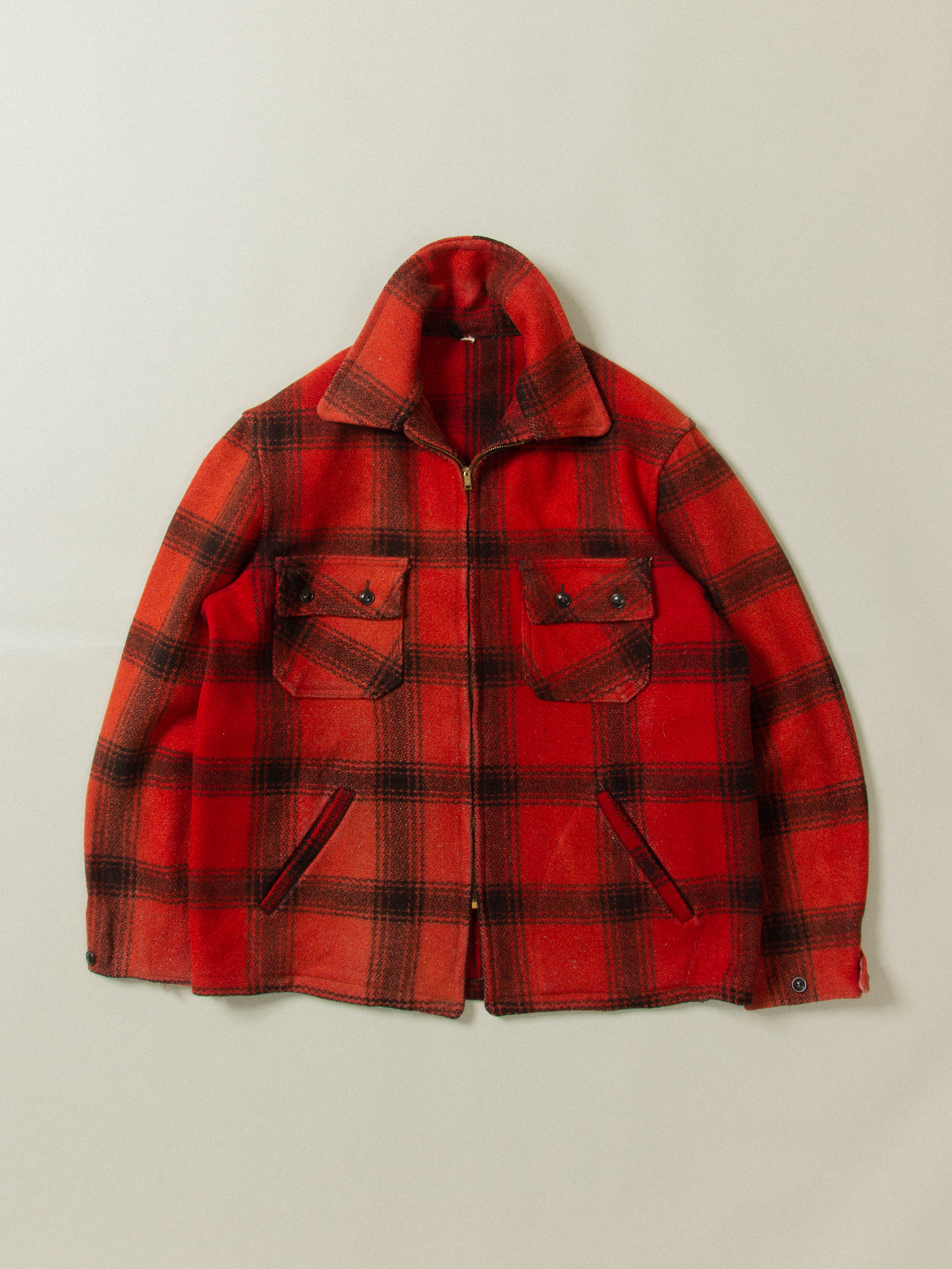 Vintage wool deals plaid jacket