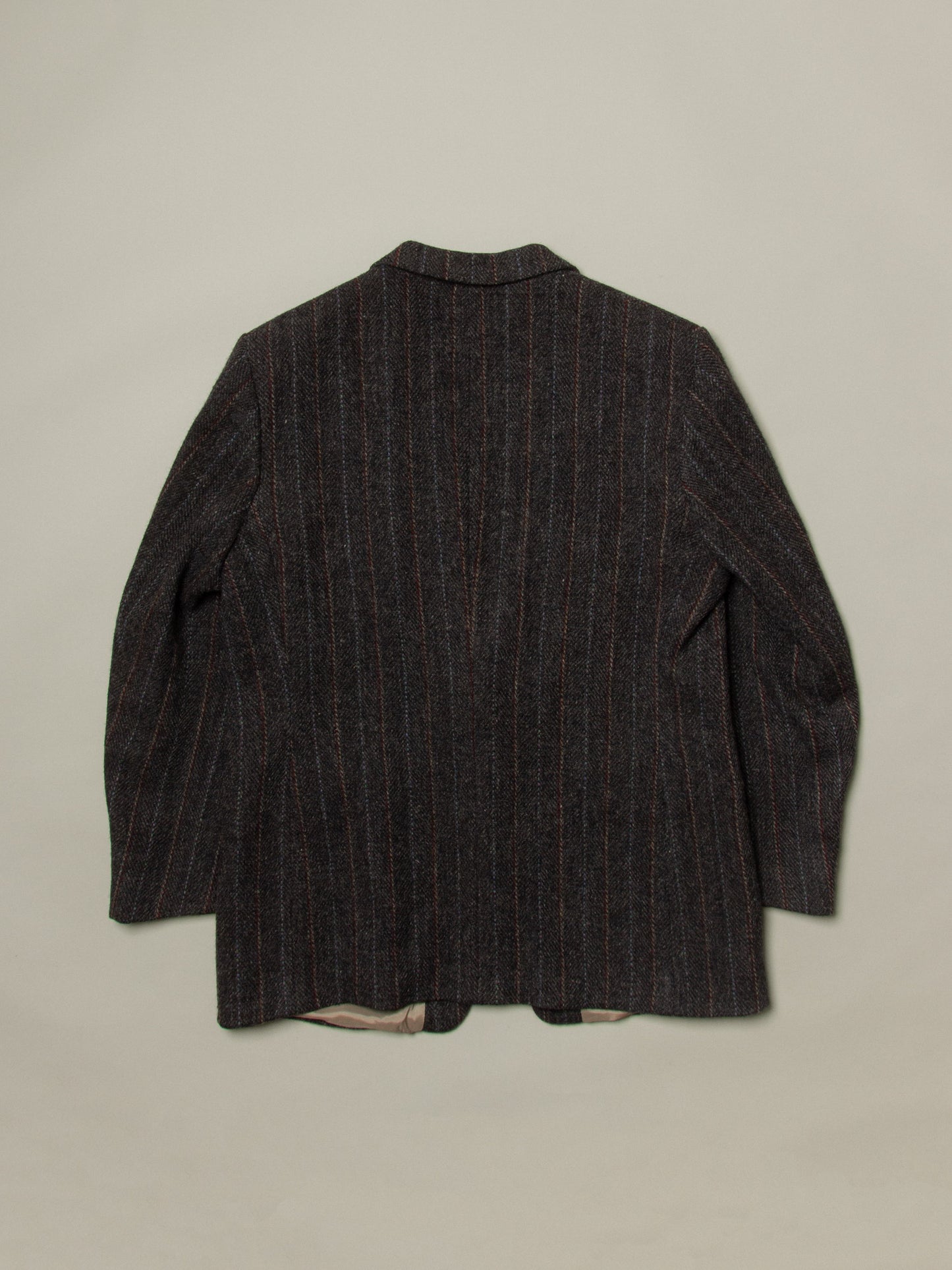 Vtg Pinstripe Harris Tweed Blazer - Made in Canada (XL)