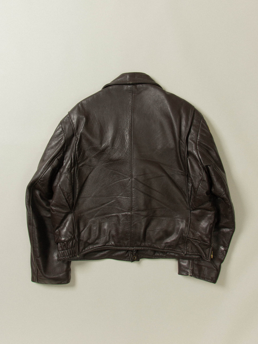 SOLD 1969 GREEN WOOL & BLACK LEATHER VARSITY LETTERMAN JACKET