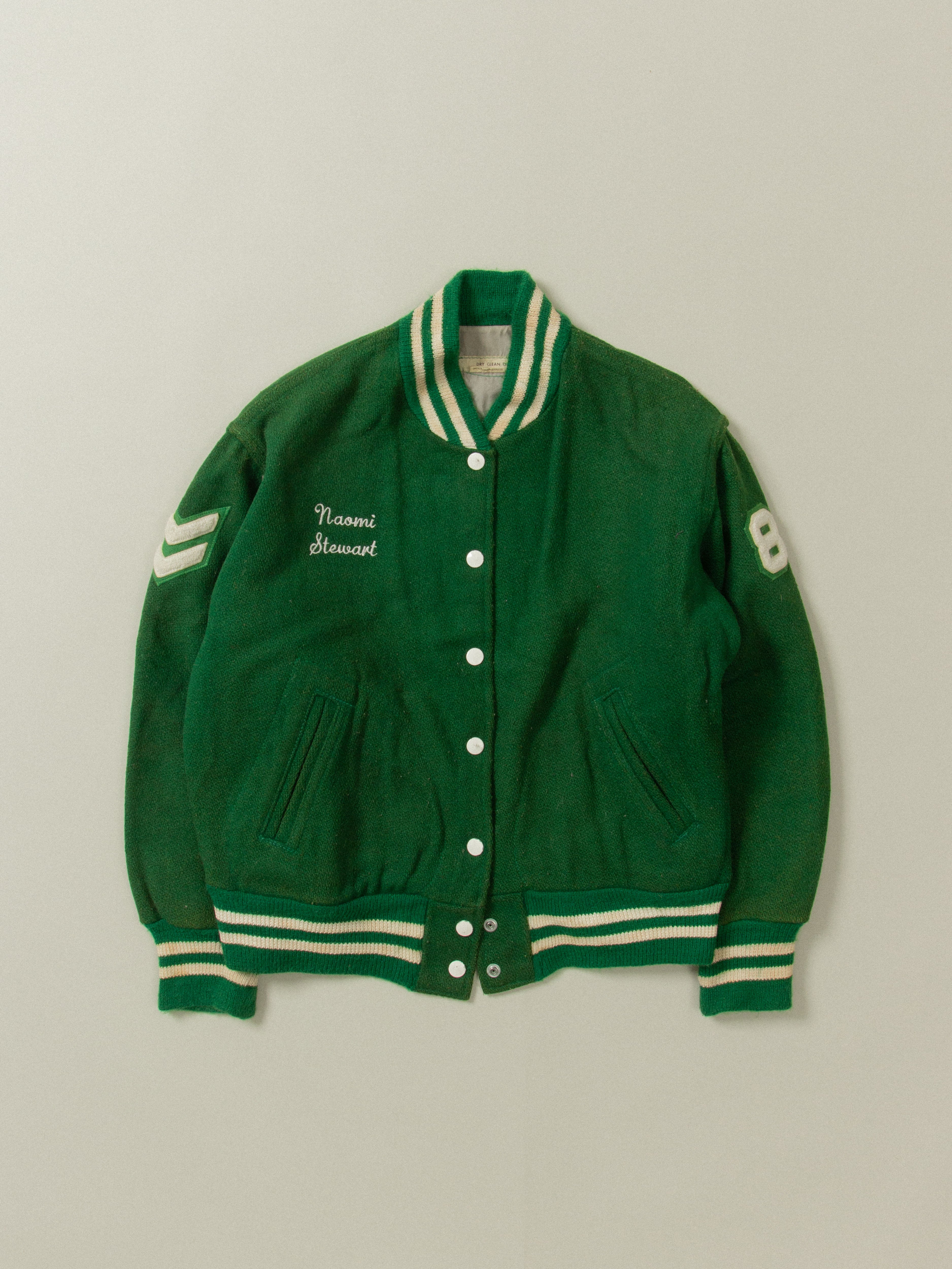 Vtg 1980s Women's 'Track Manager' Varsity Jacket (S)