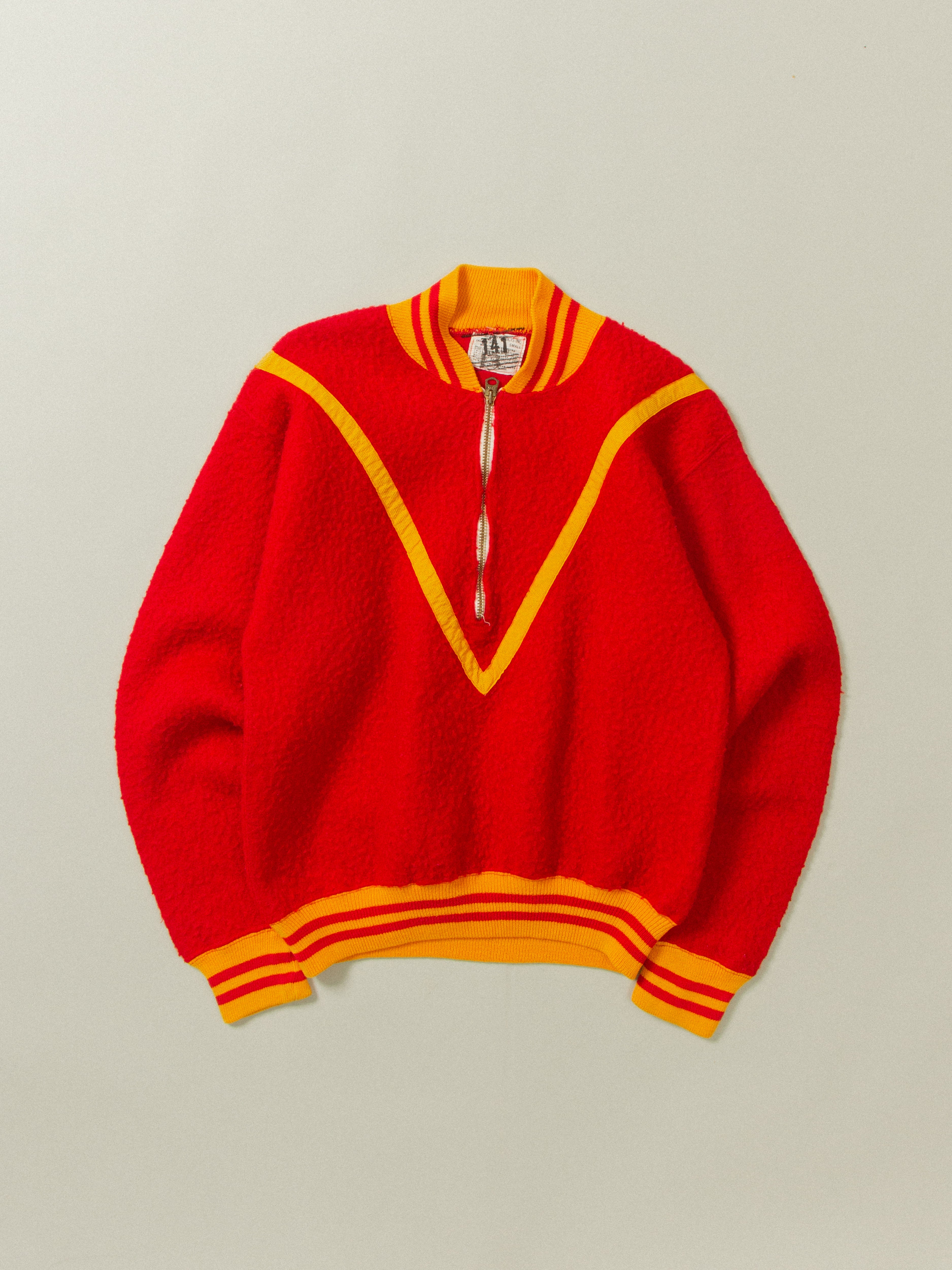 50s USA製 Vintage Half Zip Sweater-