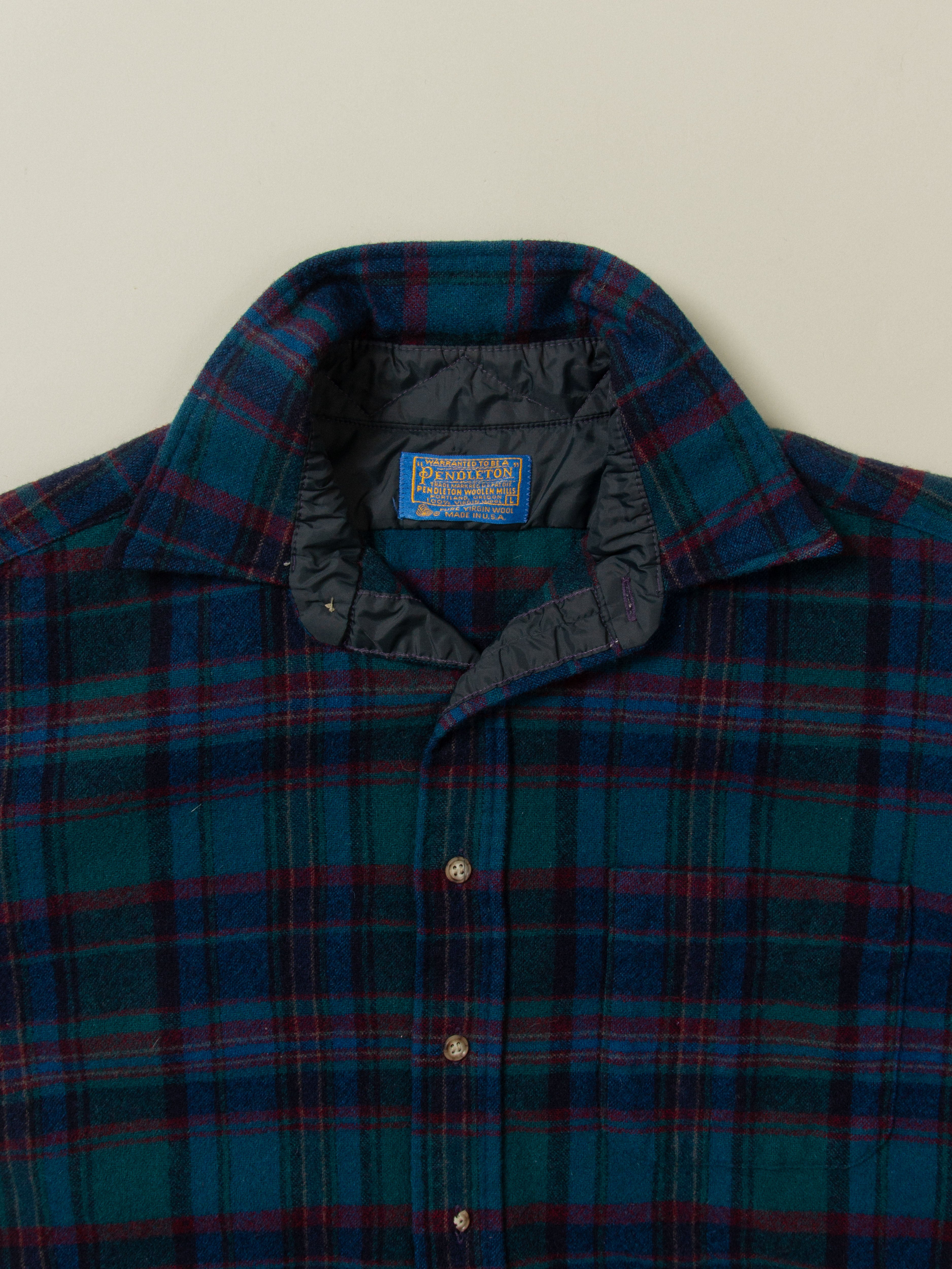 Vtg 1980s Pendleton Flannel Shirt - Made in USA (L) – Broadway & Sons