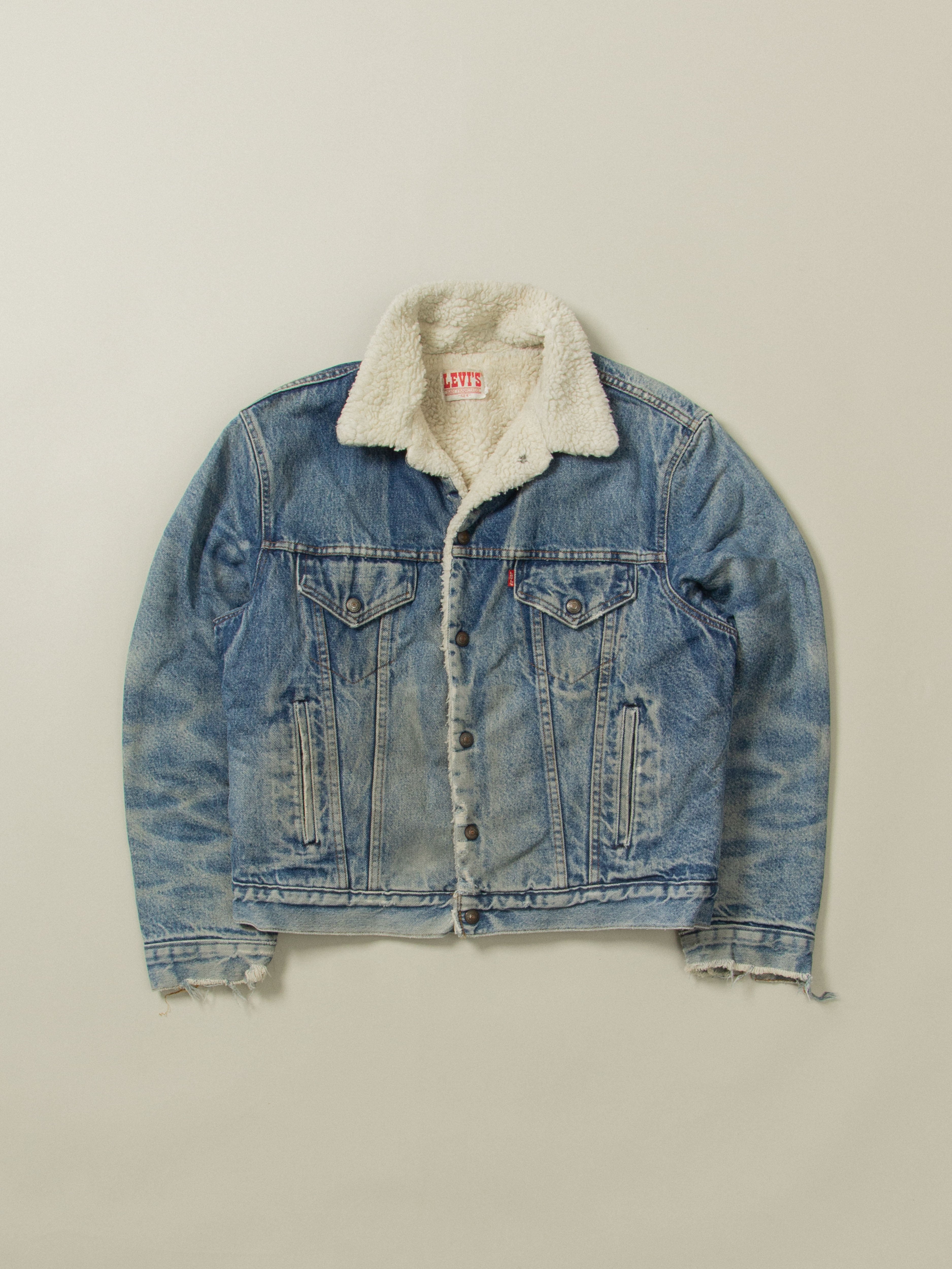 Levi sheepskin denim on sale jacket