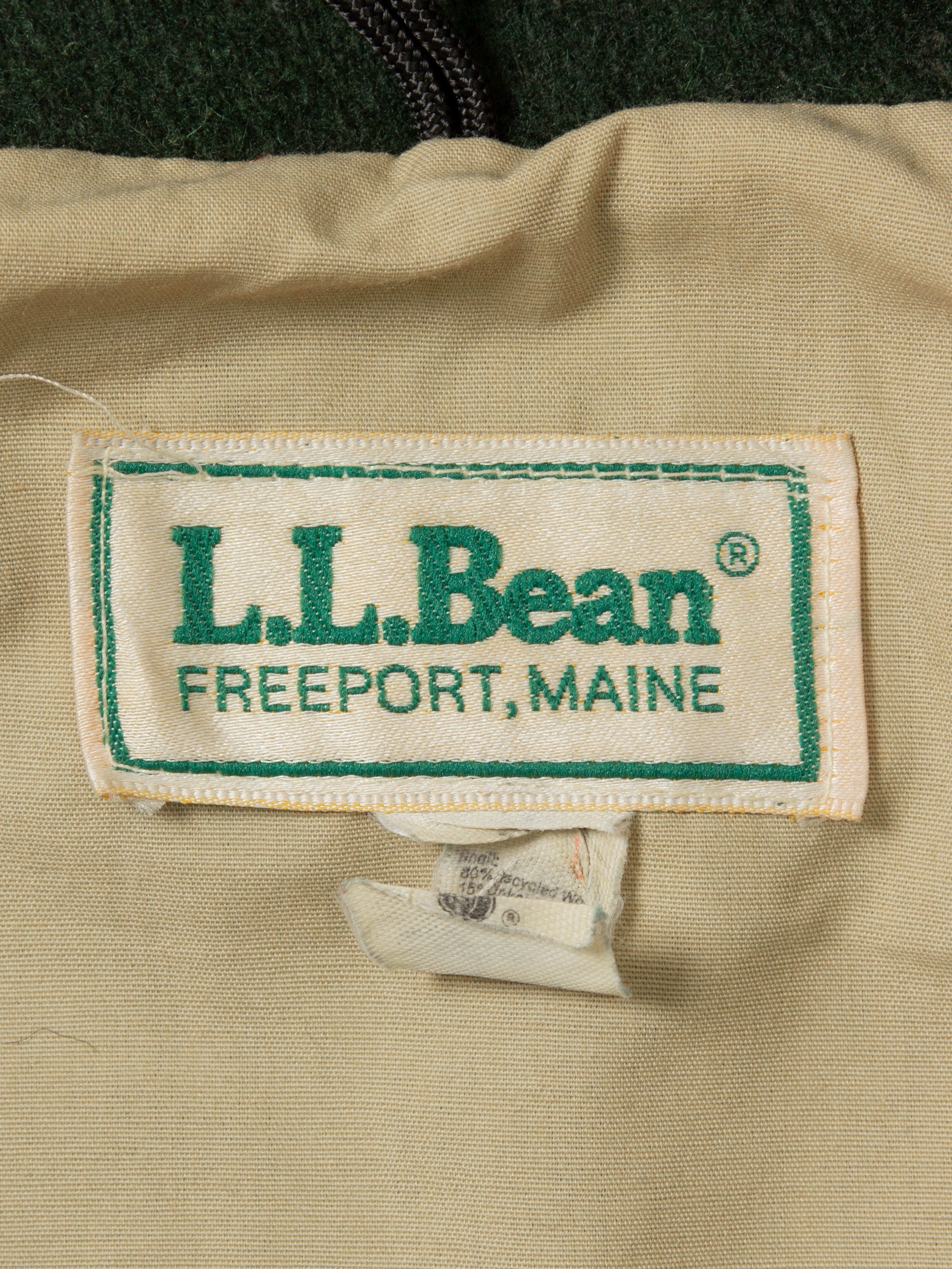 Vtg 1980s L.L. Bean Wool Jacket - Made in USA (L)