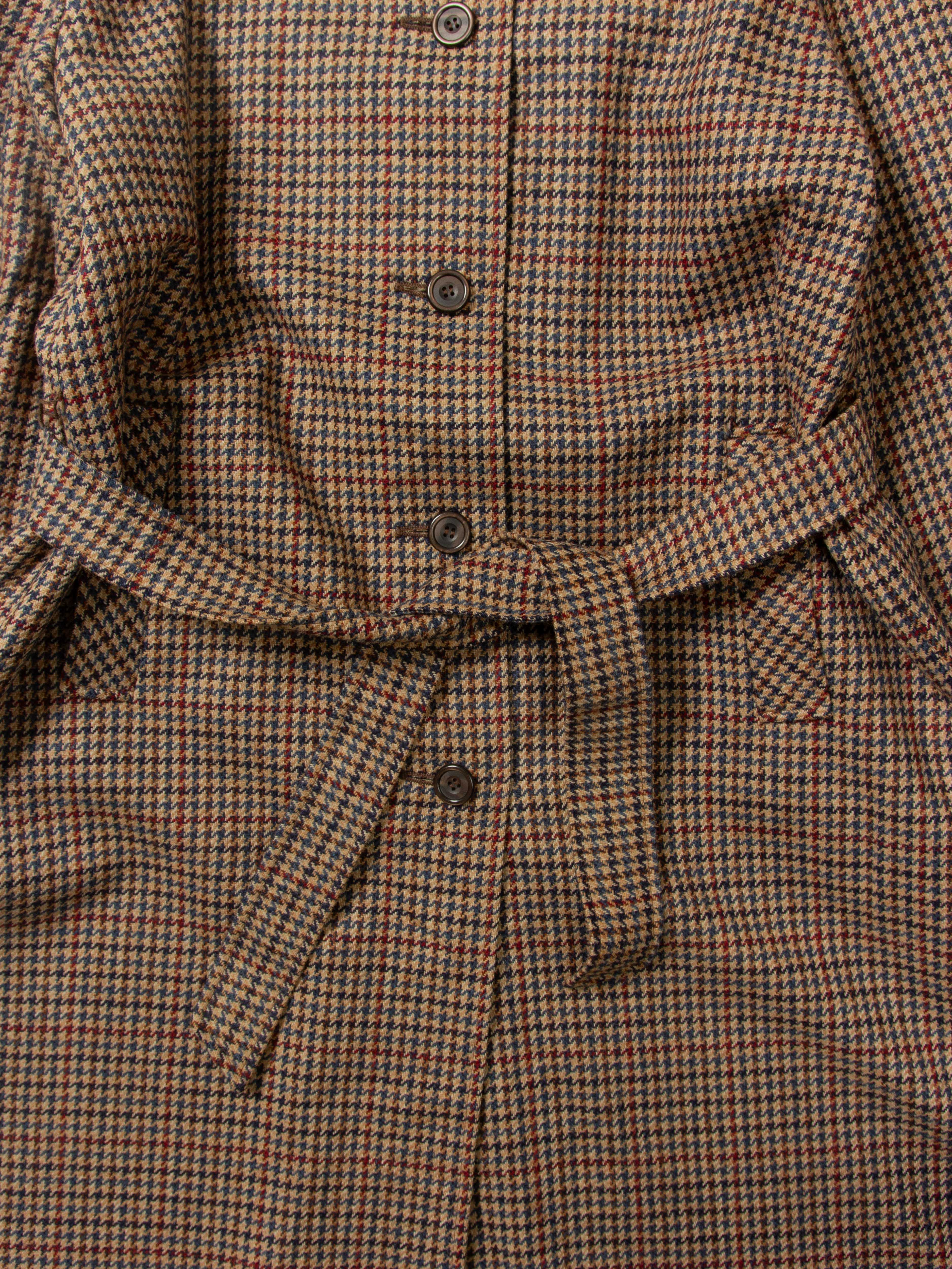 Vtg 1970s Women s Aquascutum Houndstooth Raglan Coat M