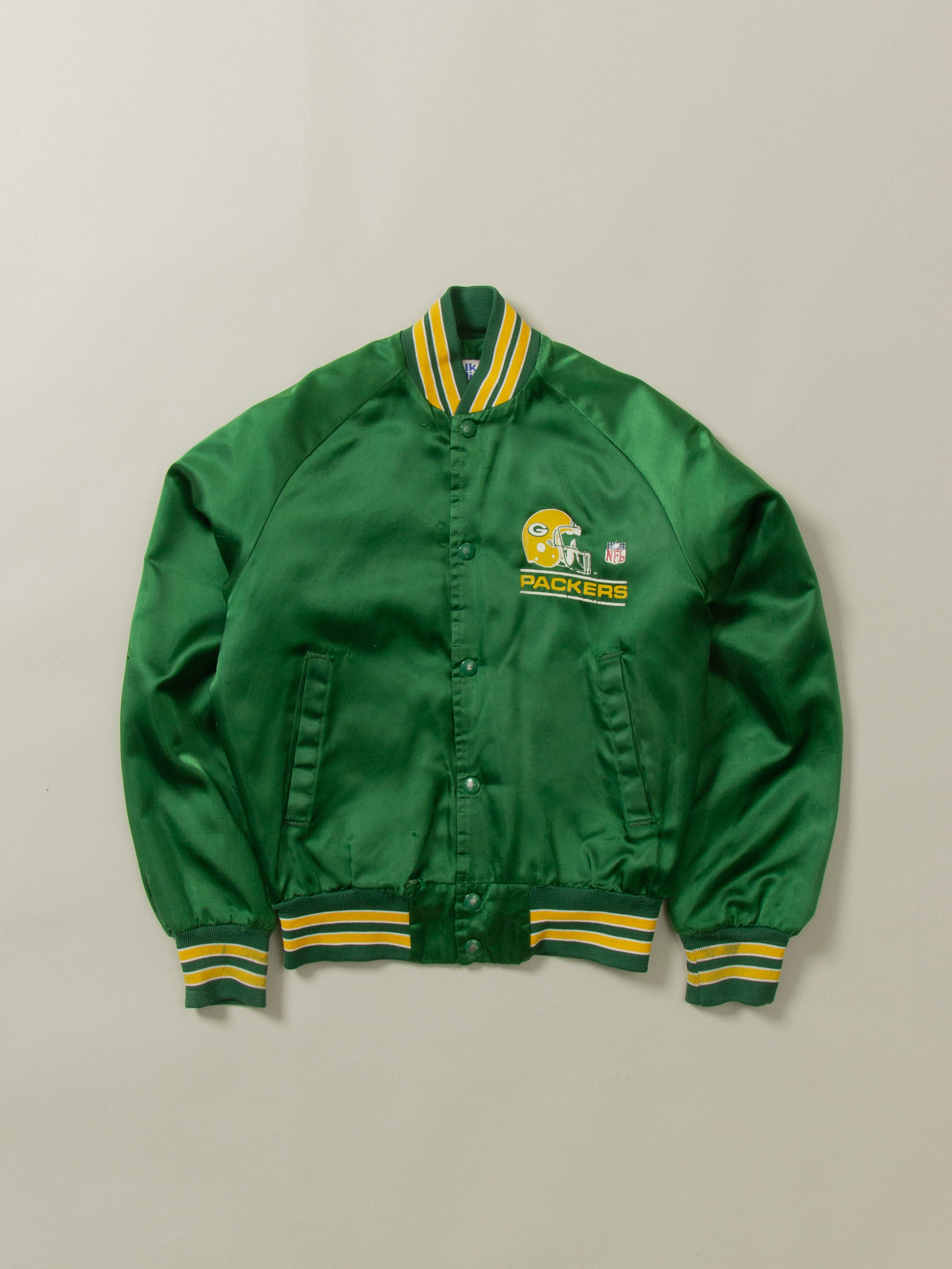 Vtg 1990s Green Bay Packers Nylon Sports Jacket - Made in USA (XS)