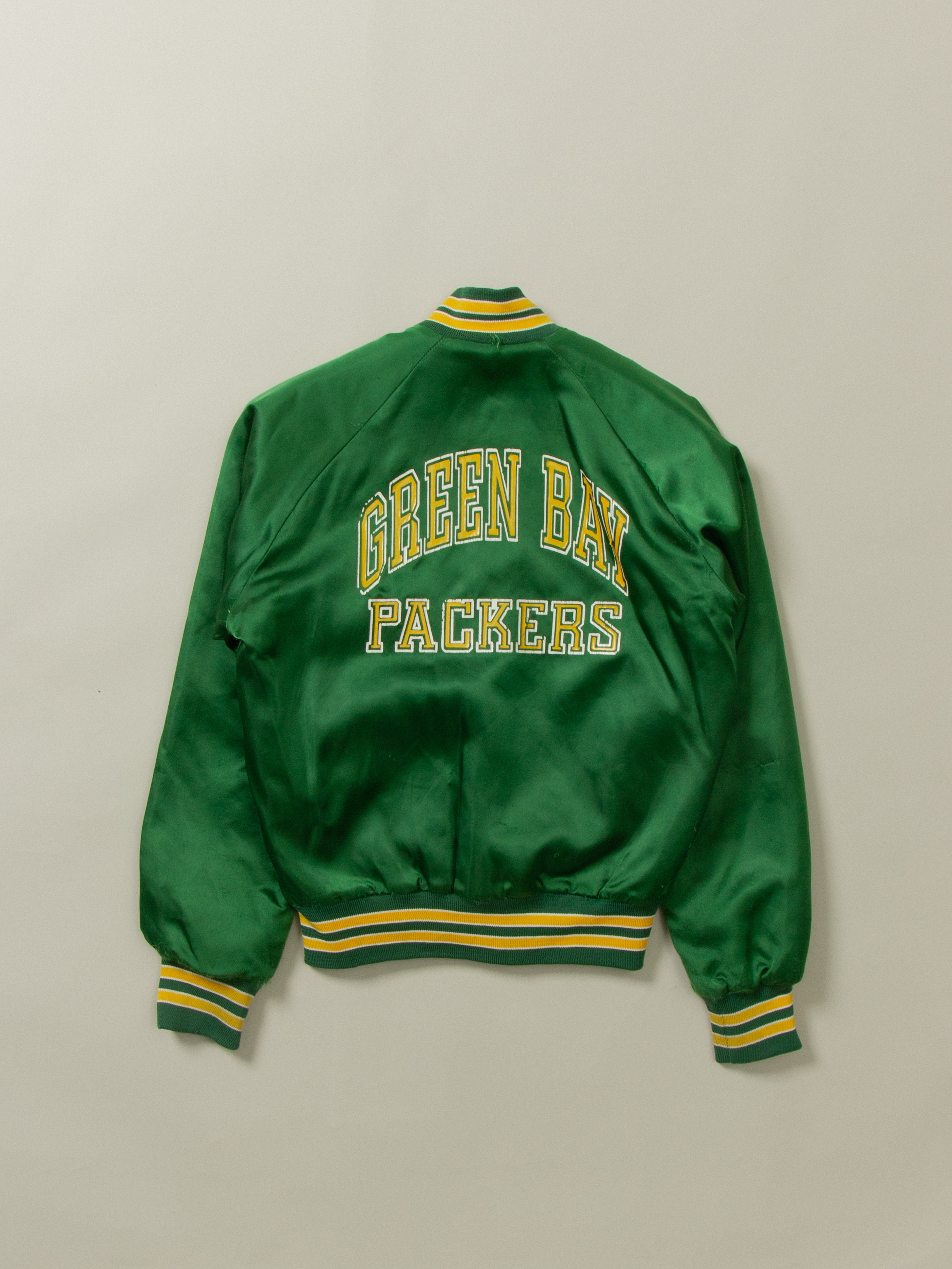 Vtg 1990s Green Bay Packers Nylon Sports Jacket - Made in USA (XS)