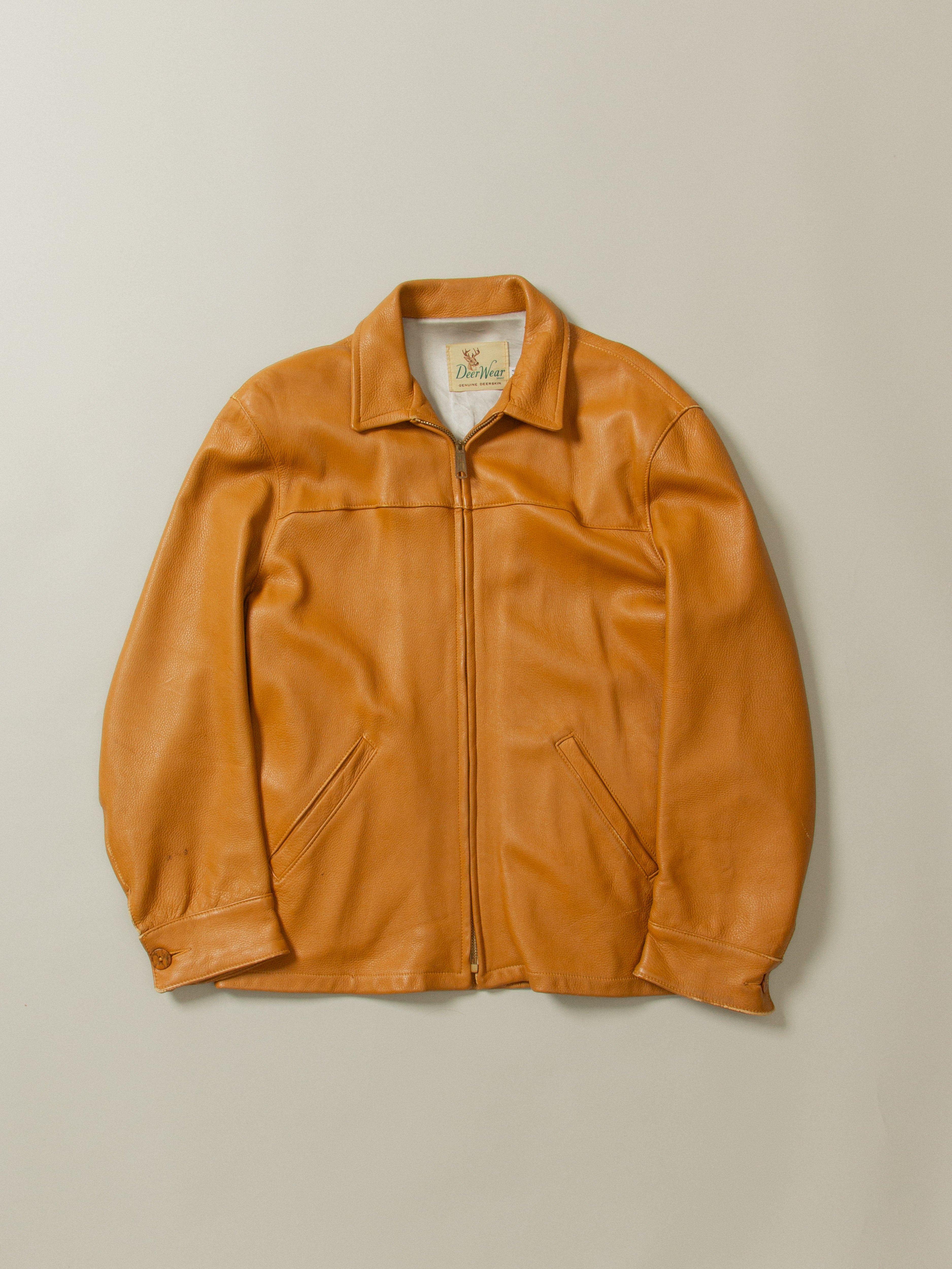 Vtg 1960s Deadstock Deerskin Leather Jacket - Made in USA (L ...