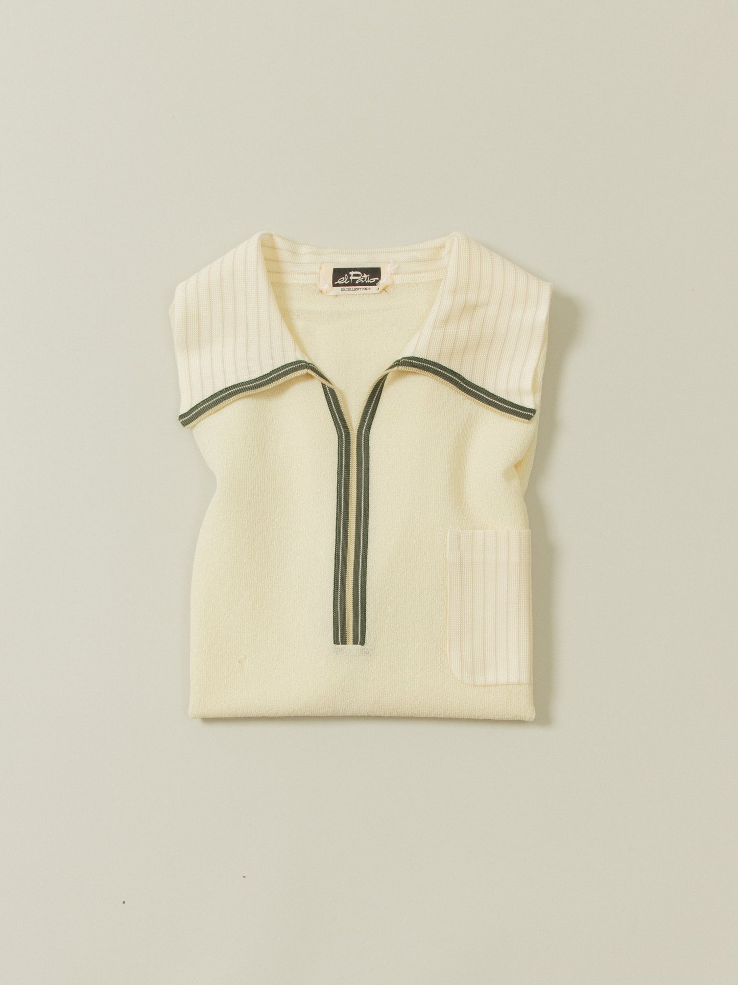 Vtg 1970s Knit Polo (M/L)