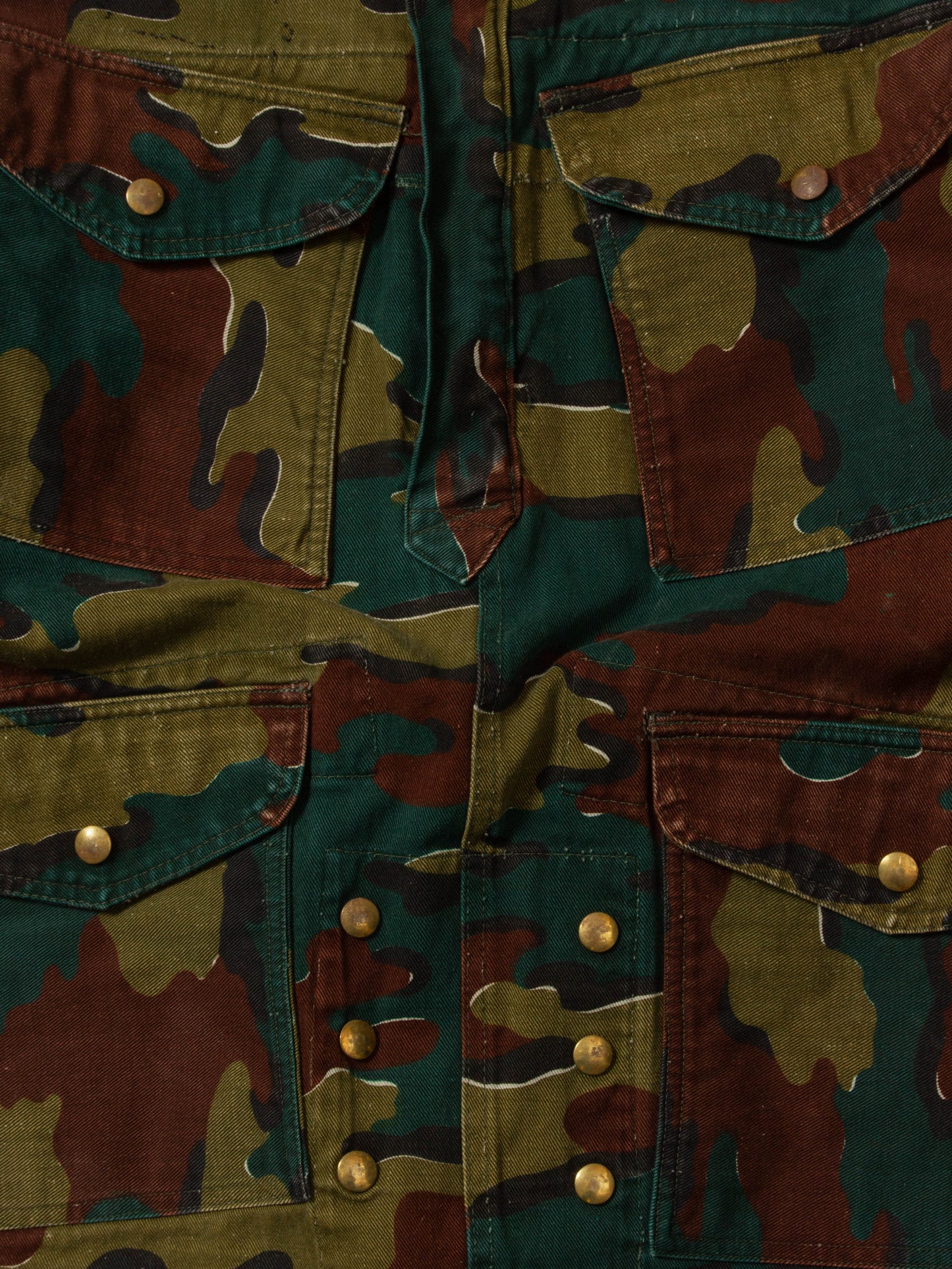 Vtg 1970s Belgian Army Jigsaw Camo Smock (M)