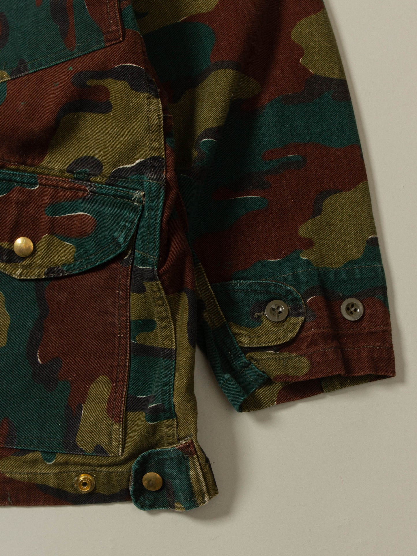 Vtg 1970s Belgian Army Jigsaw Camo Smock (M)