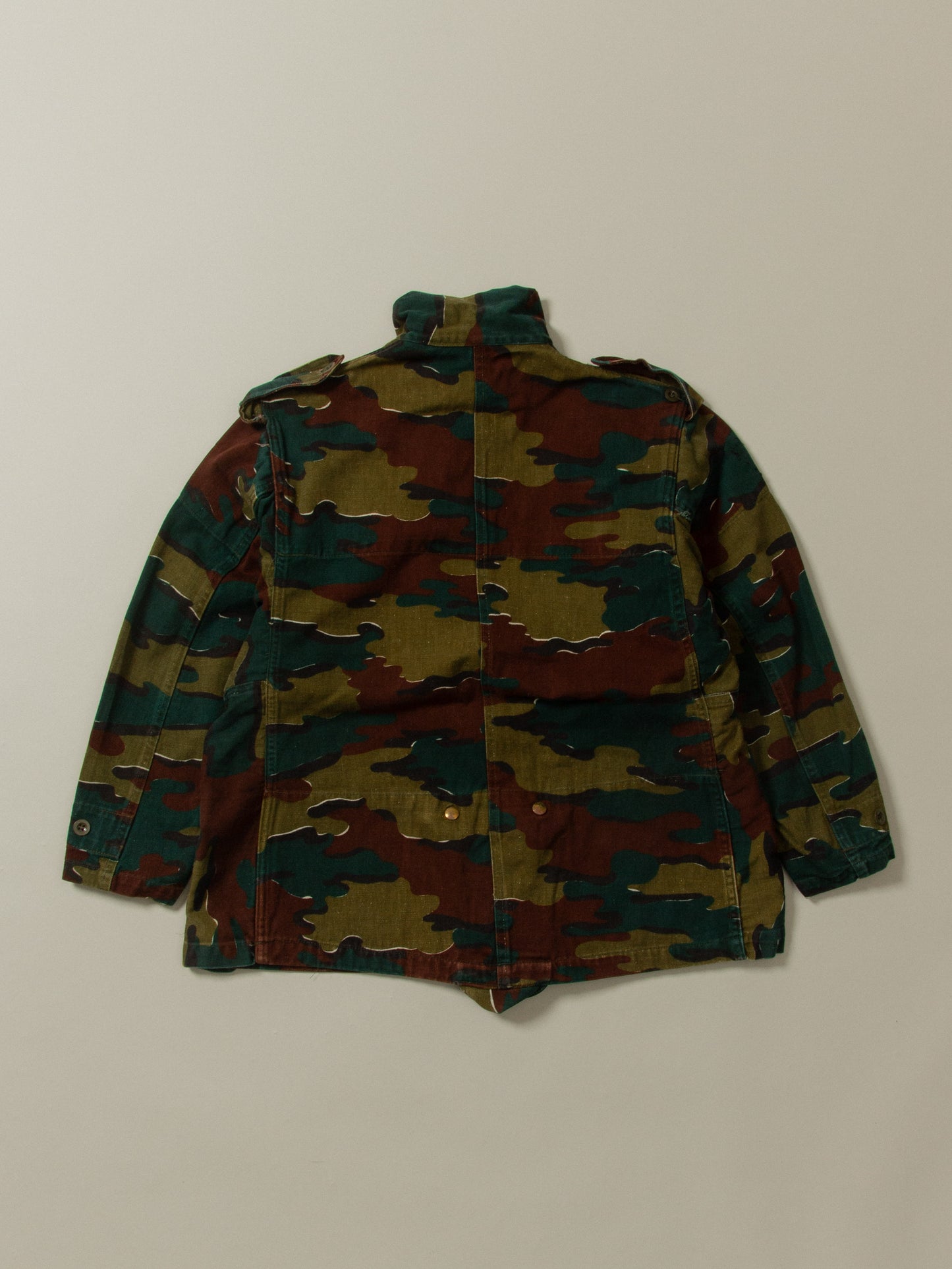 Vtg 1970s Belgian Army Jigsaw Camo Smock (M)