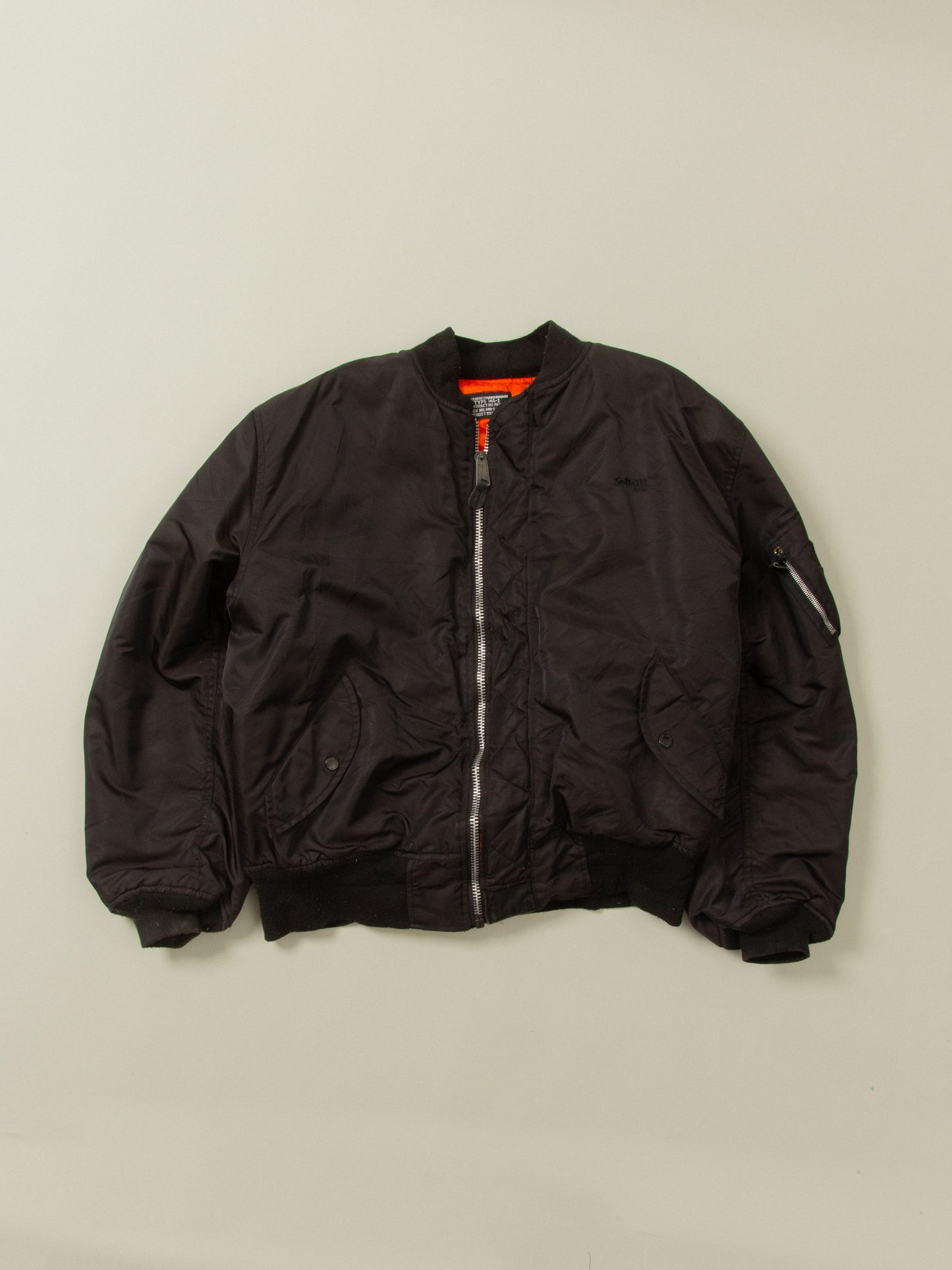 Vtg 1990s Schott NYC MA-1 Bomber Jacket (XXL)