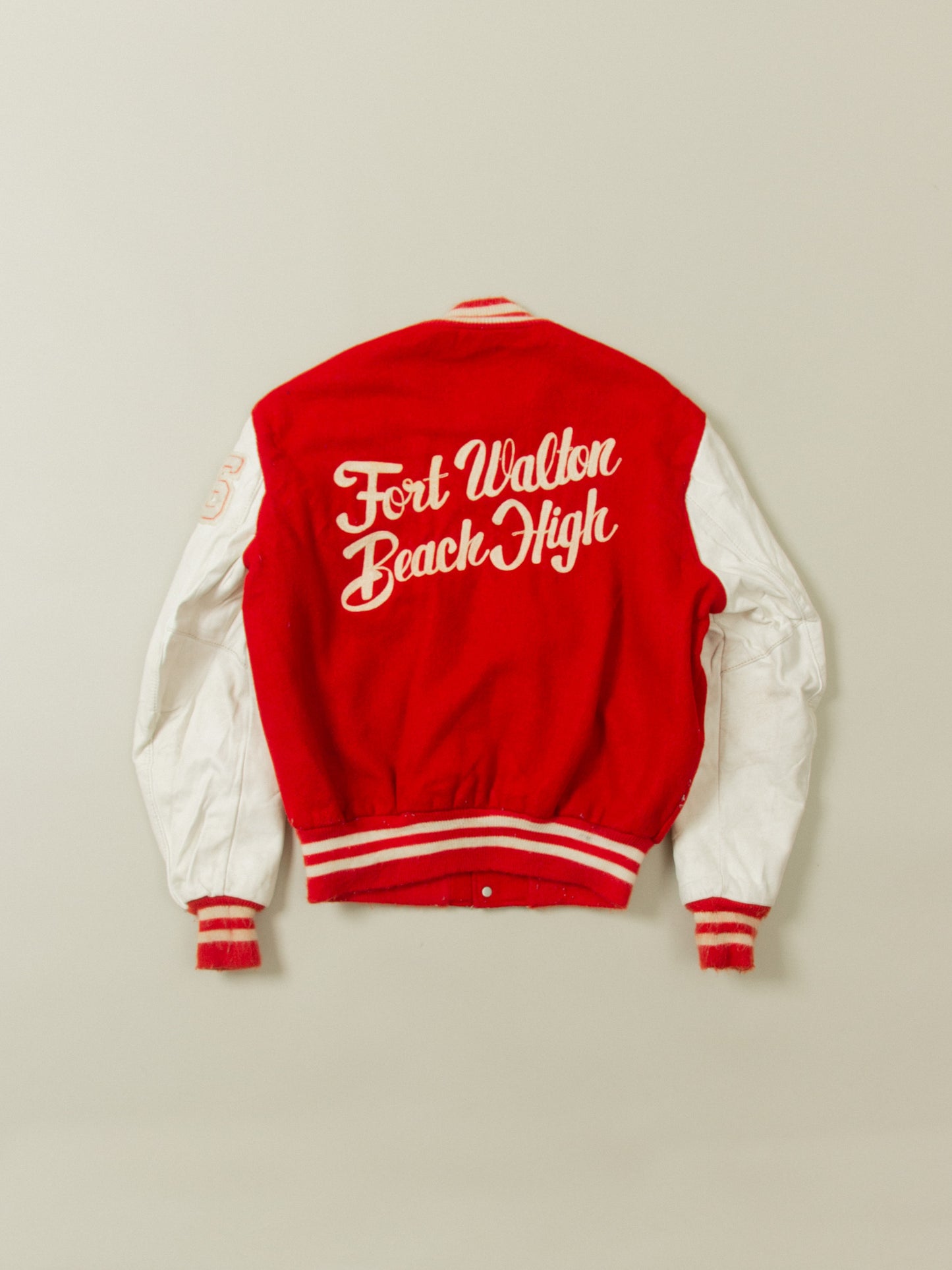 Vtg 1980s 'Fort Walton Beach High' Varsity Jacket - Made in USA (S)