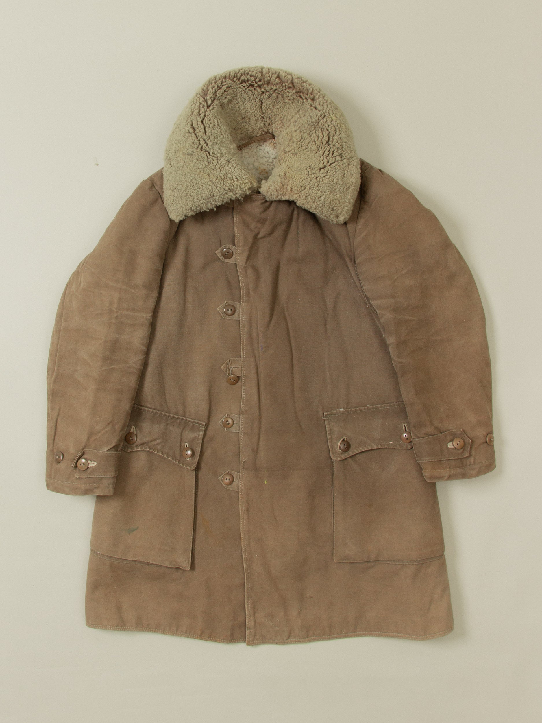 Swedish army sheepskin coat hotsell