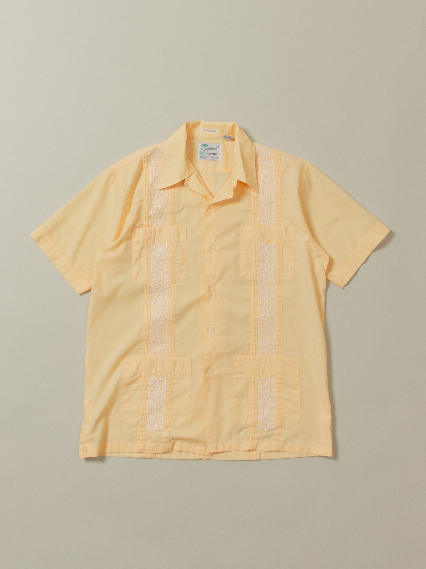 Vtg 1990s Short Sleeve Cuban Shirt - Made in Korea (M)