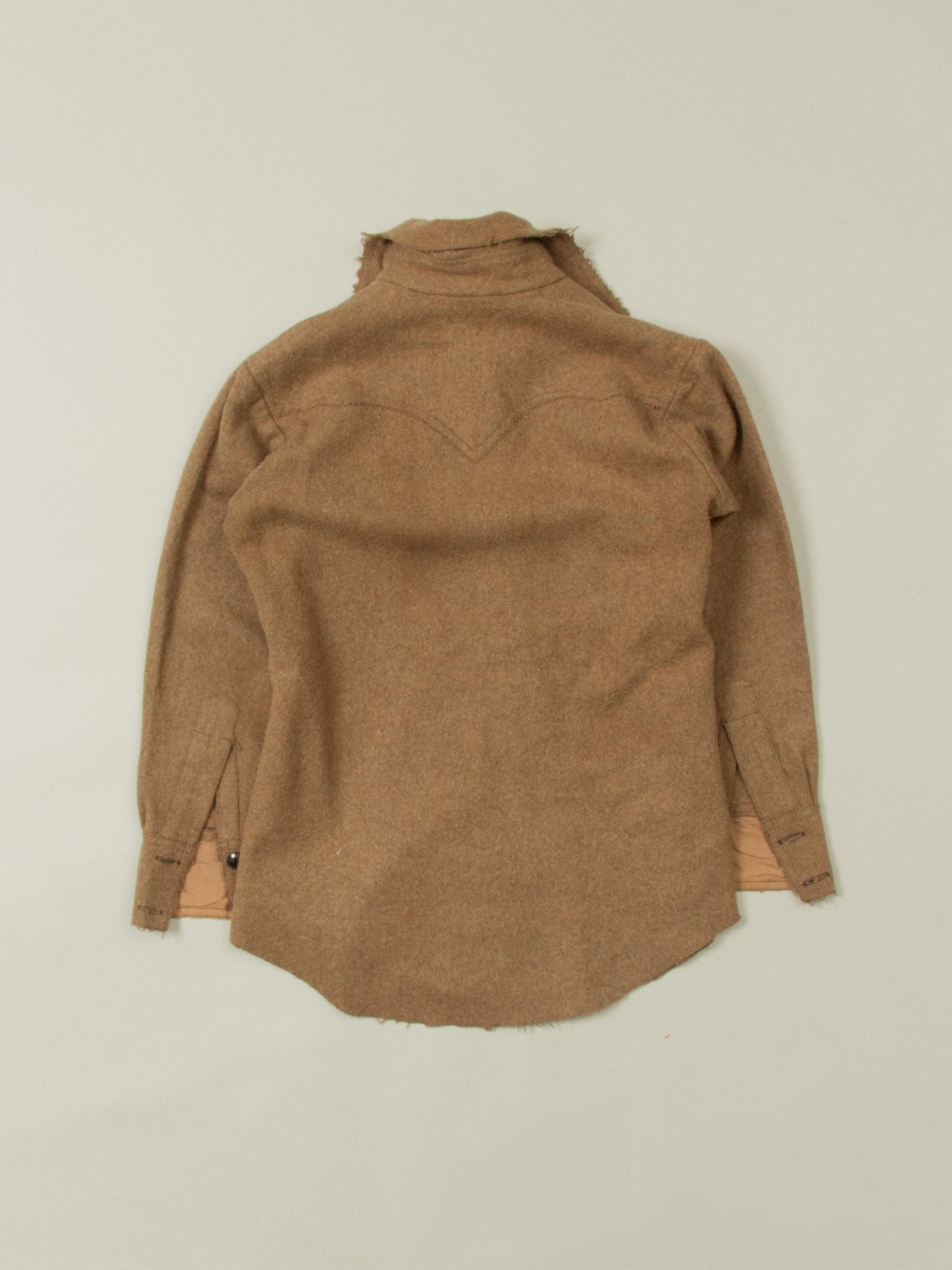 Vtg 1950s Brown Wool Shirt (M)