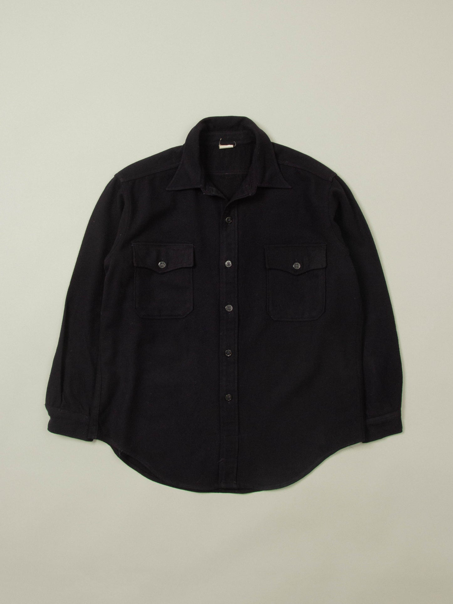 Vtg 1970s US Navy CPO Wool Shirt (L)