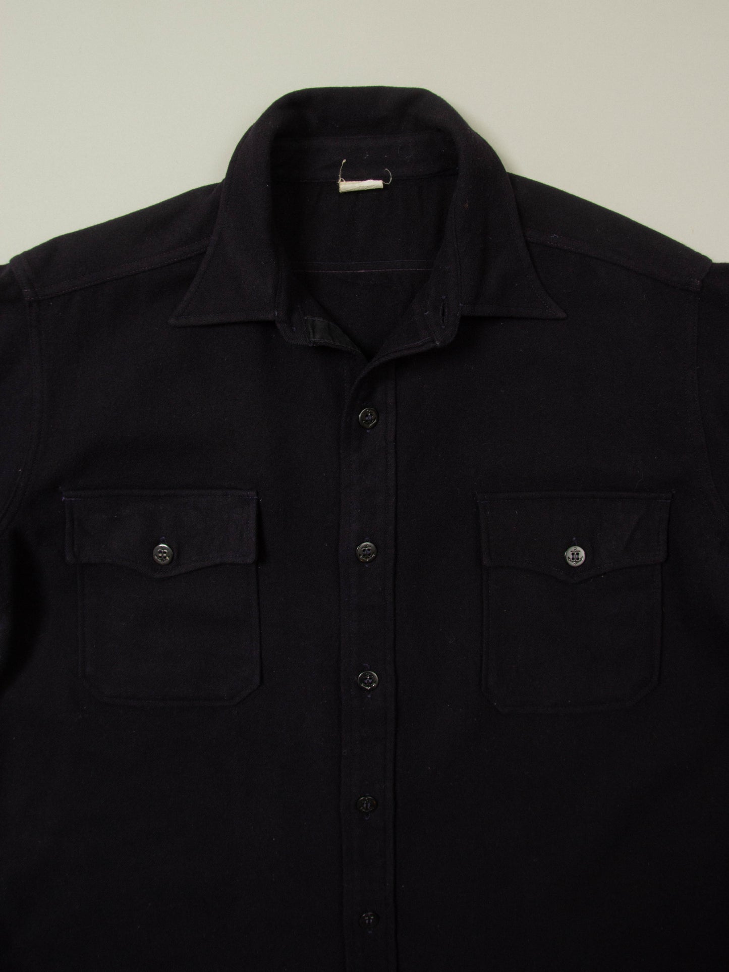 Vtg 1970s US Navy CPO Wool Shirt (L)