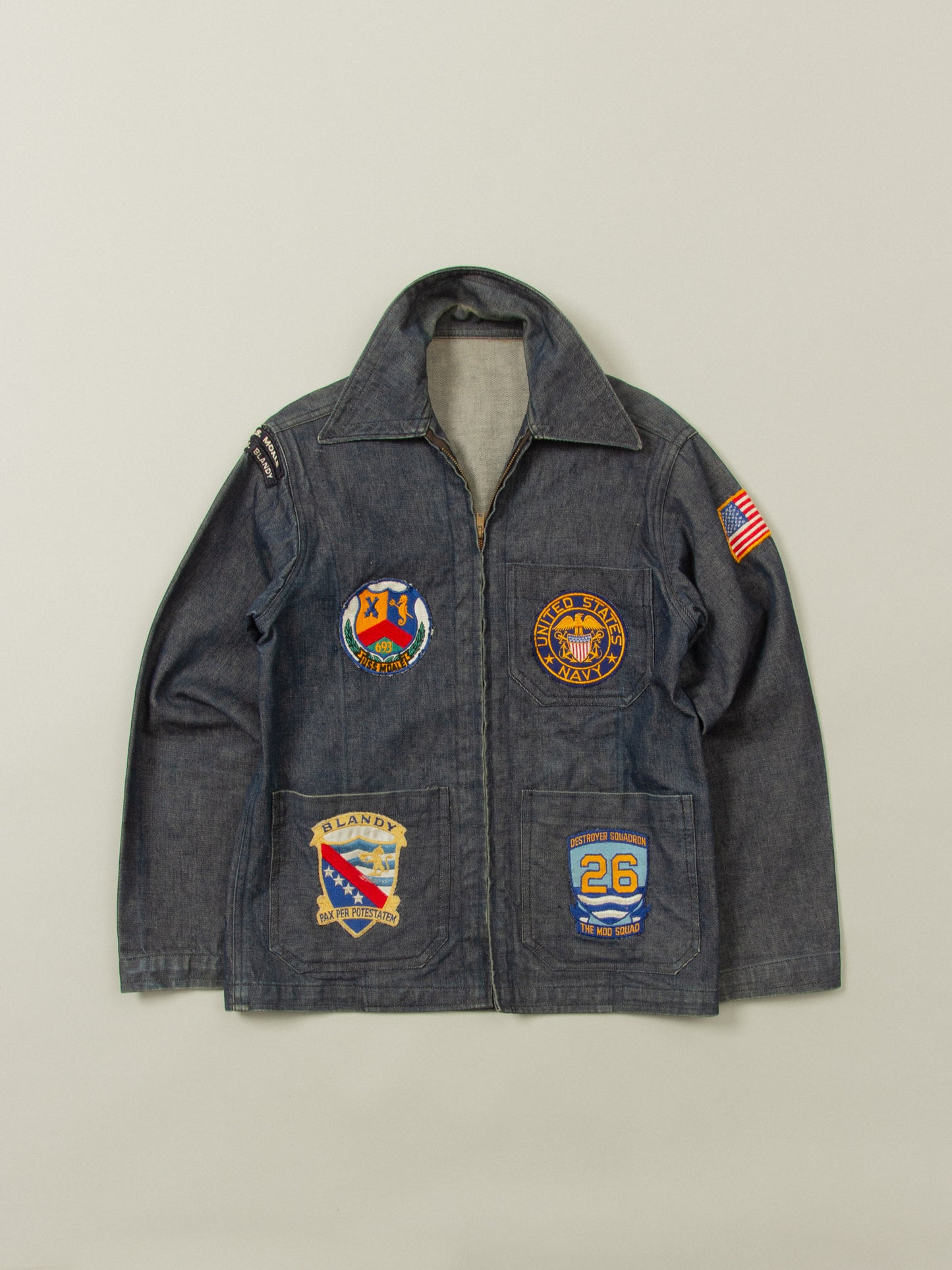 Vtg Rare 1960s US Navy Denim Jacket (S/M)