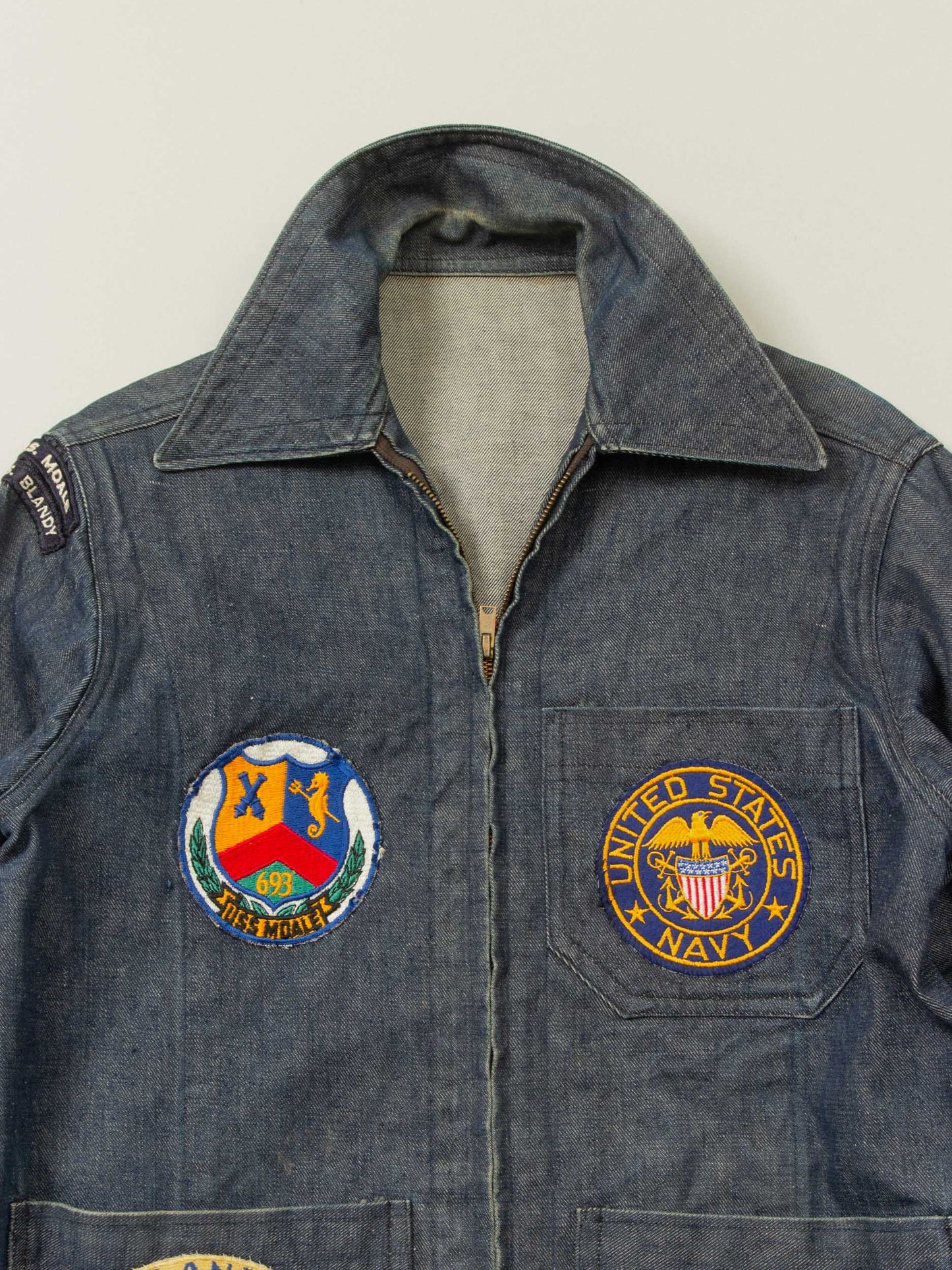 Vtg Rare 1960s US Navy Denim Jacket (S/M)