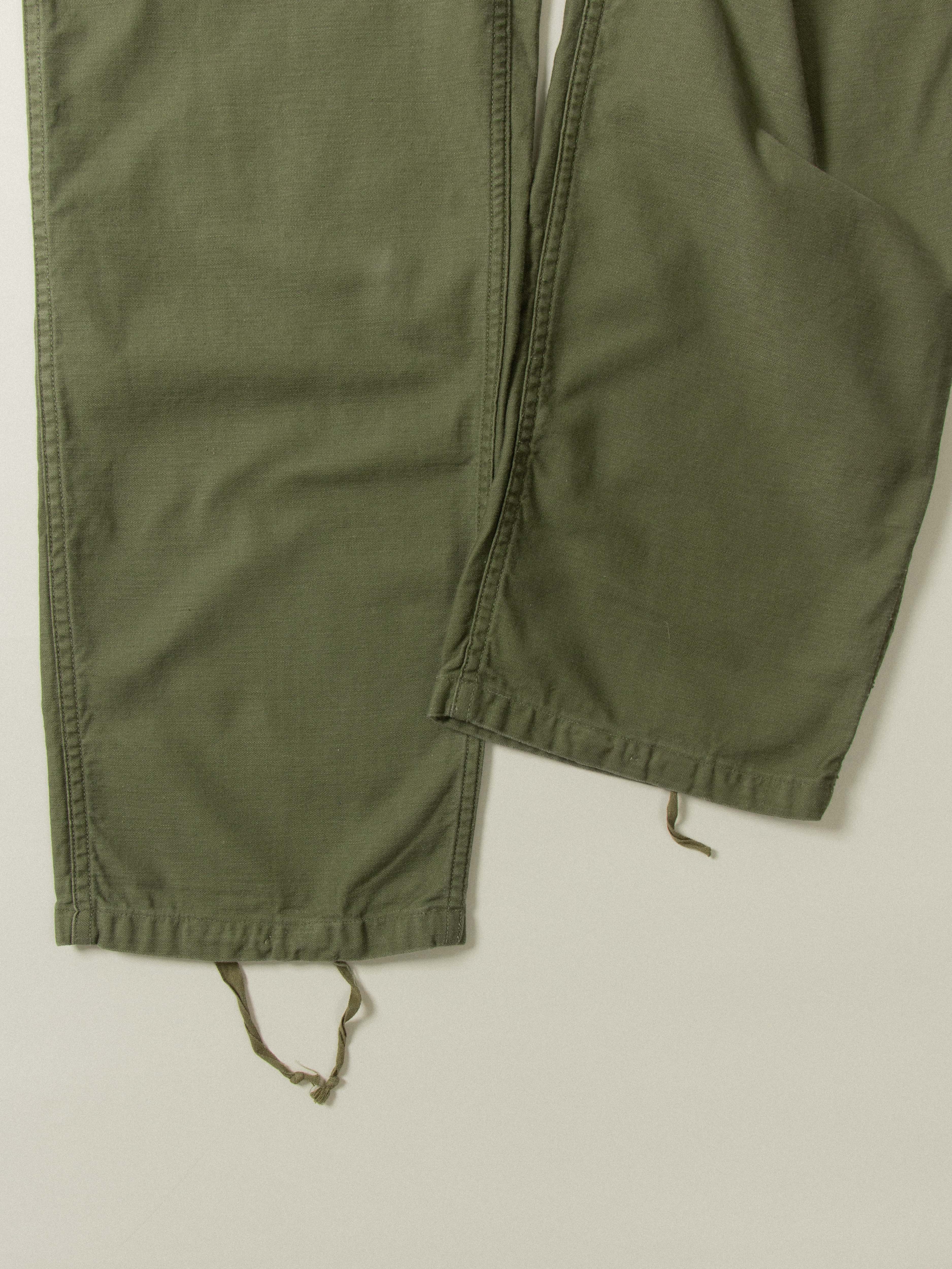 Vtg Early 60s US Army Fatigue Pants (30x27)