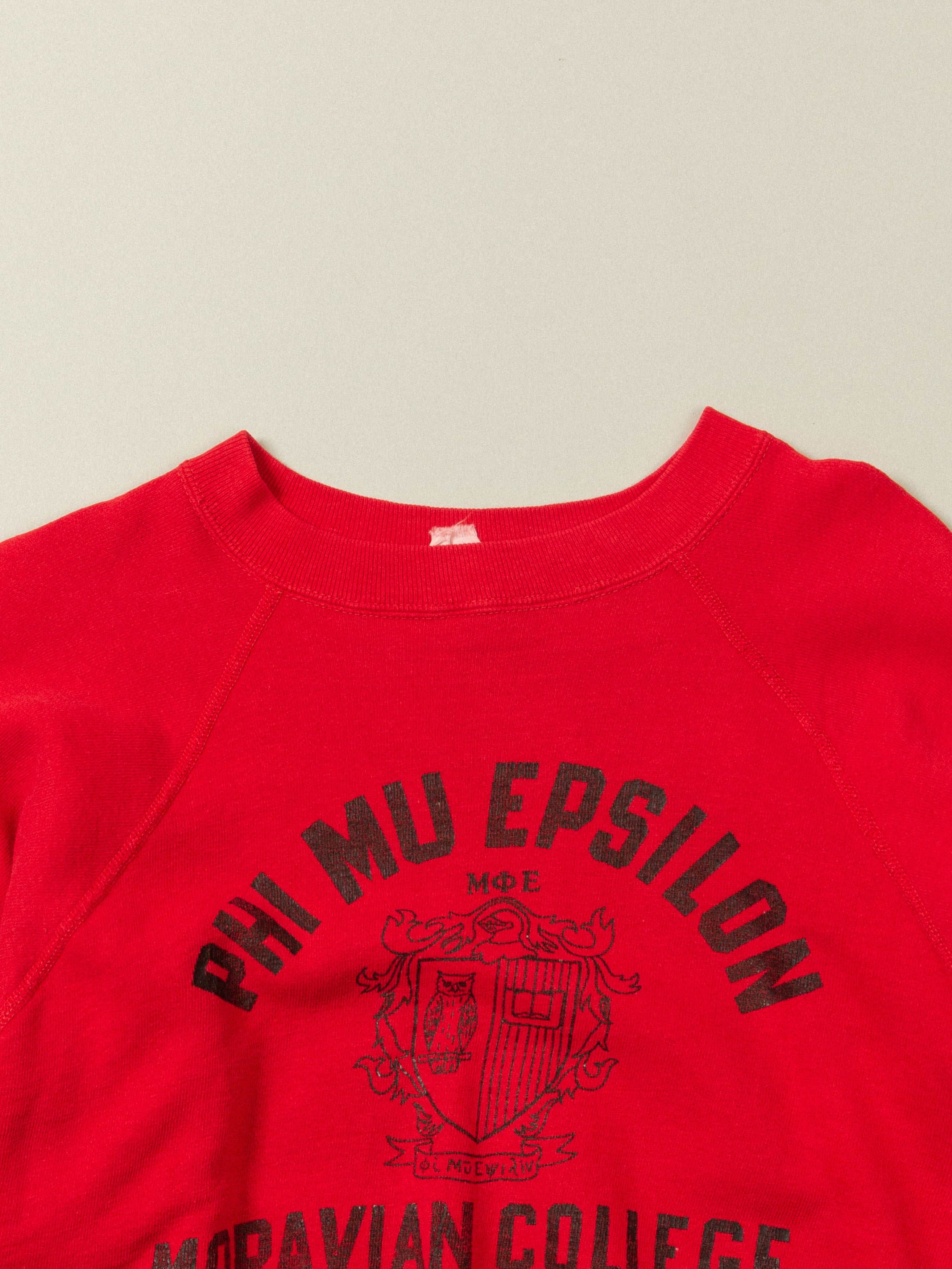 Vtg 1970s Champion College Sorority Raglan Sweatshirt (XS/S