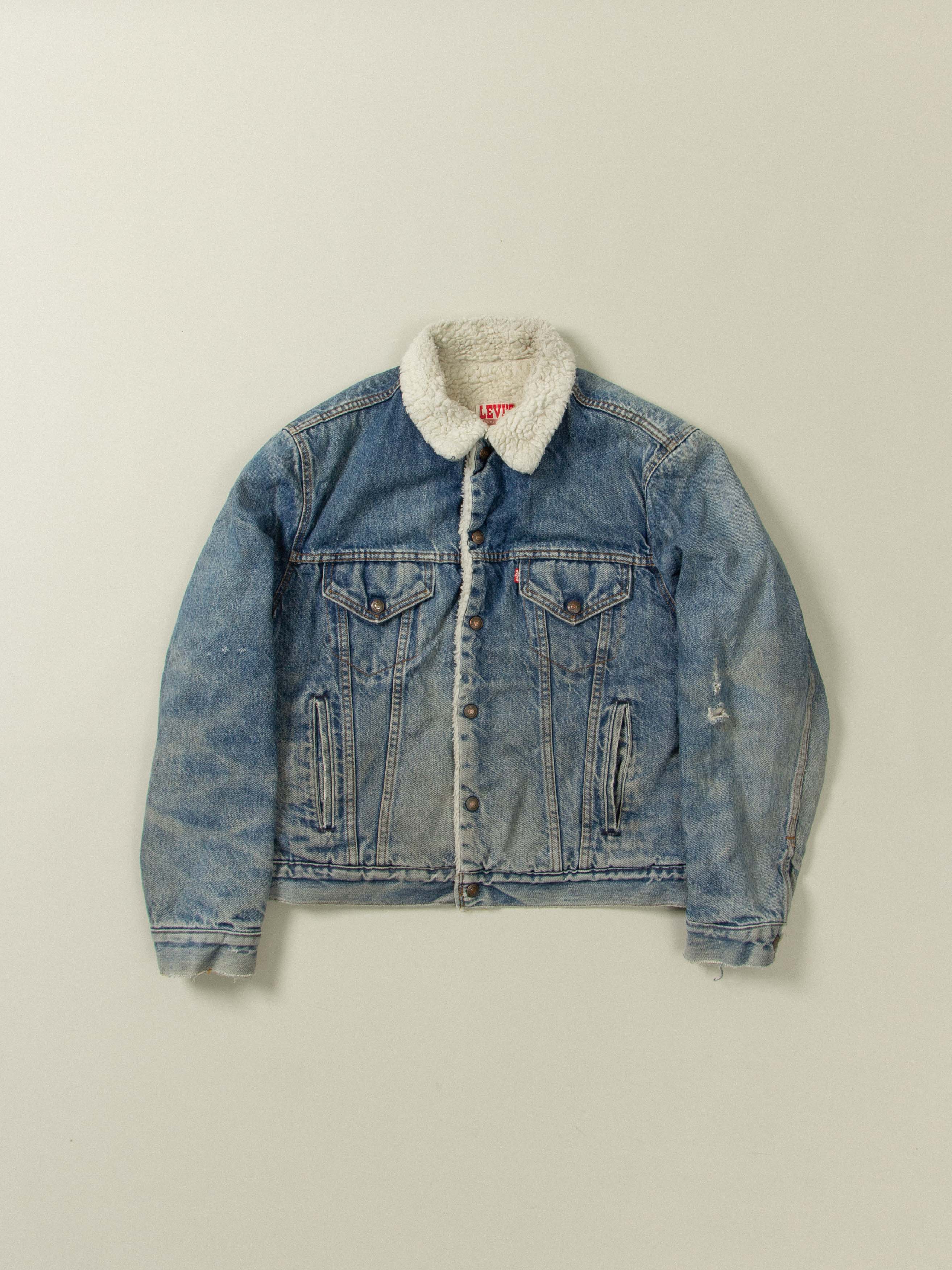 Levis shearling denim on sale jacket