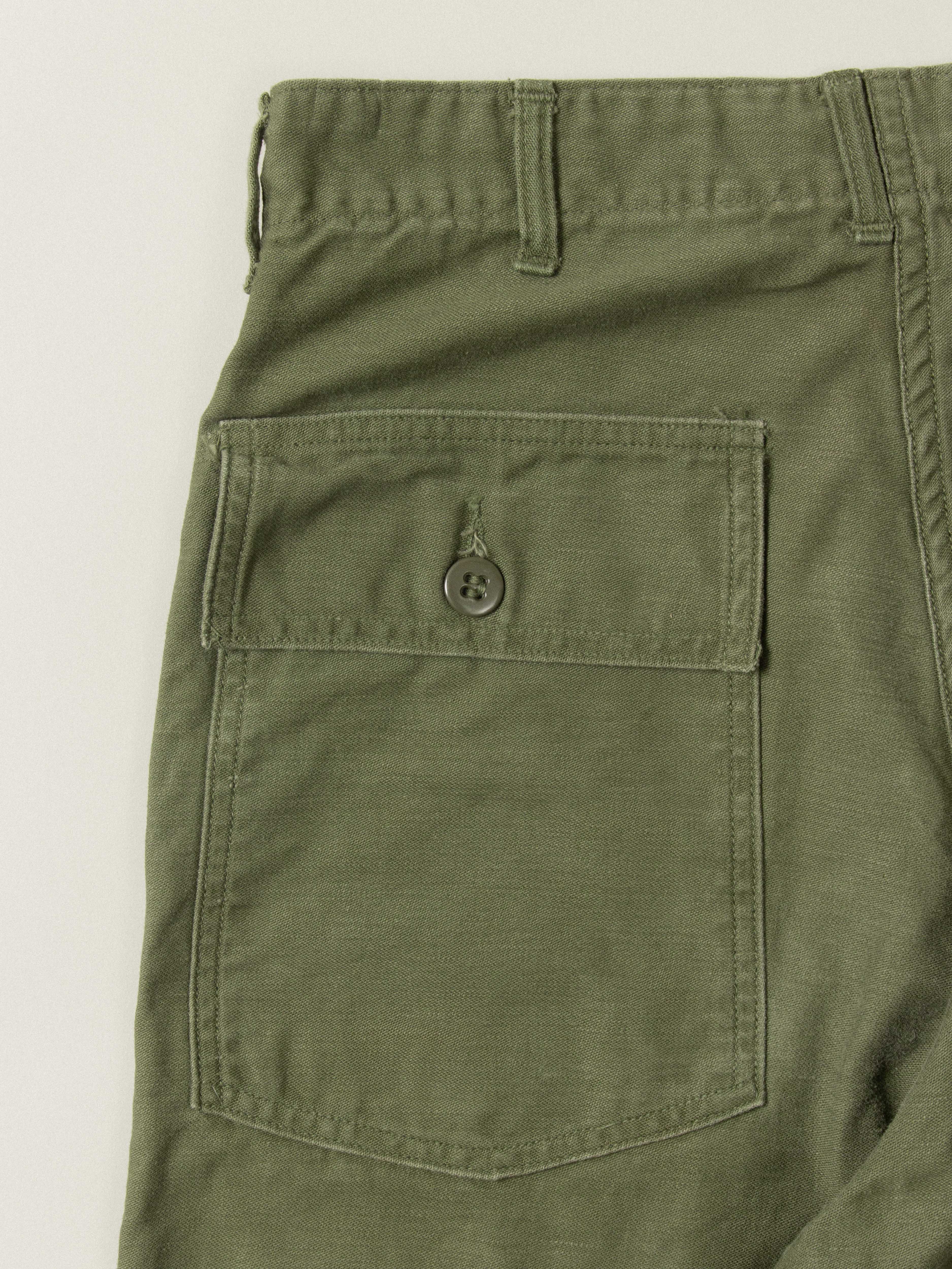 Vtg Early 60s US Army Fatigue Pants (30x27)