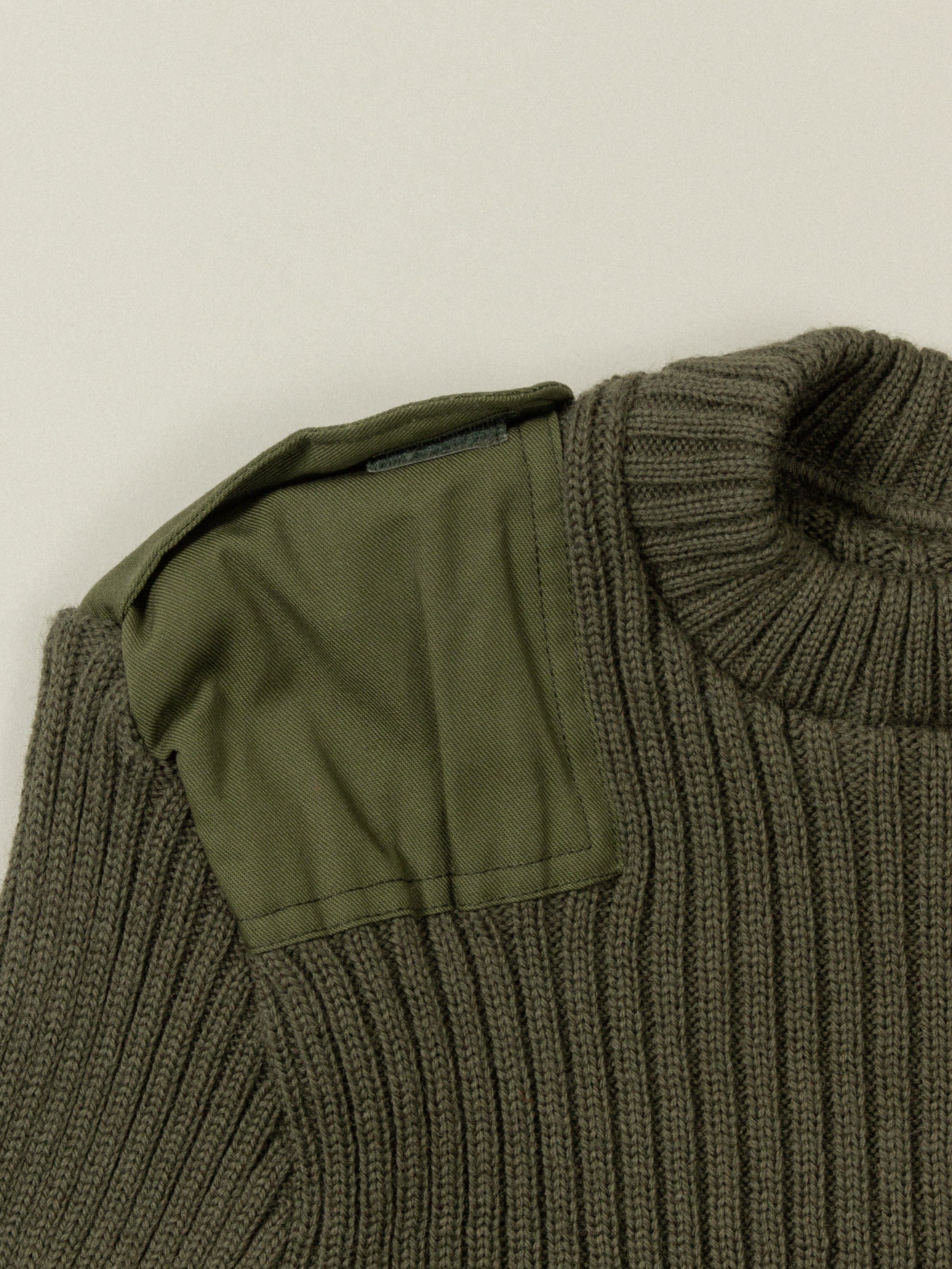 Vtg 1970s Belgian Army Commando Wool Knit